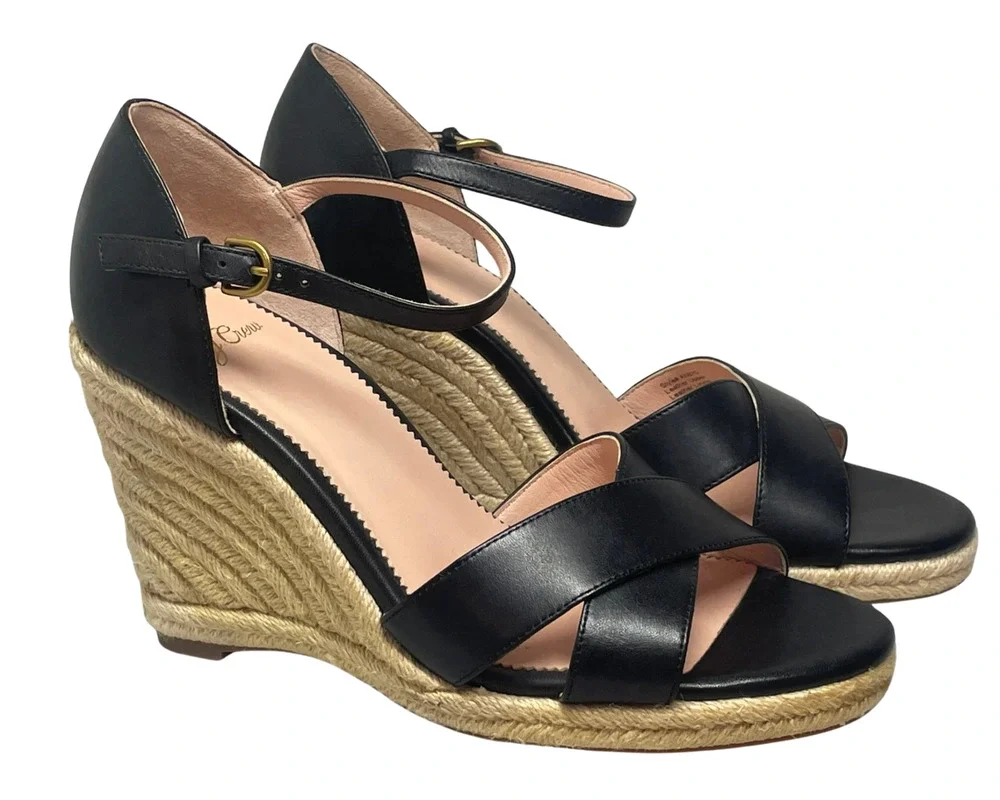 J Crew Sz 10 Jute Espadrille Wedge Sandals 4